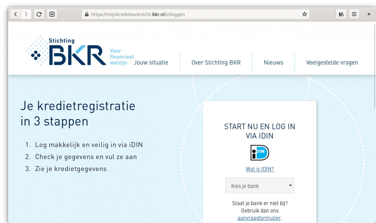 BKR registratie opvragen
